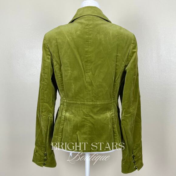 Rare Green Blazer Jacket ASO Paige Matthews Charmed Faux Velvet Vintage 10 - Picture 6 of 9